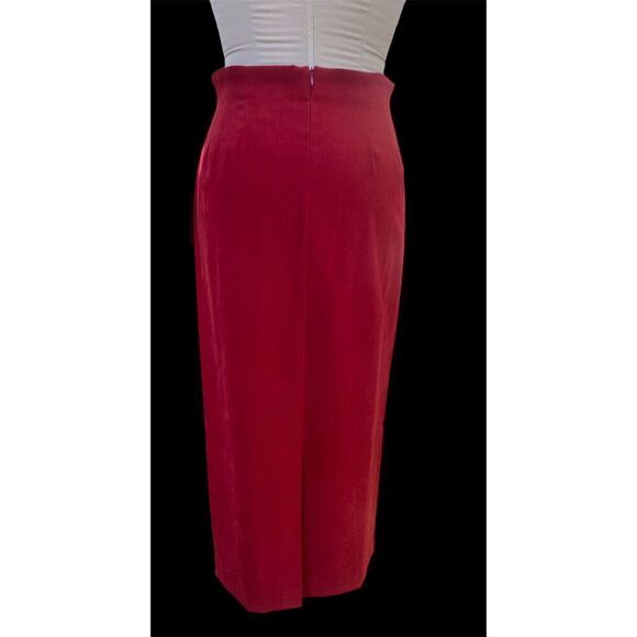 Casual Corner Annex Long Skirt Sz. 10 Red Poly/Spandex Blend. - Picture 6 of 12